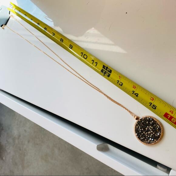 NORDSTROM REVOLVE Gold Circle Medallion Pendant Long Layering Necklace Jewelry - Picture 5 of 7